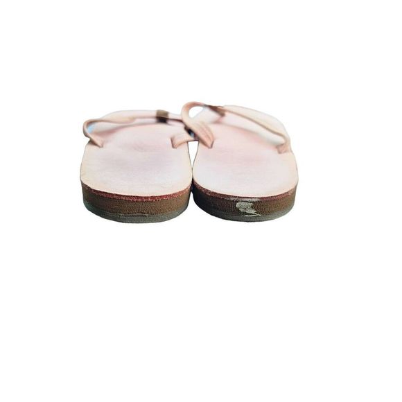 Rainbow Leather Thong Pink Flip Flops Size 5 1/2 EUC - Picture 2 of 8